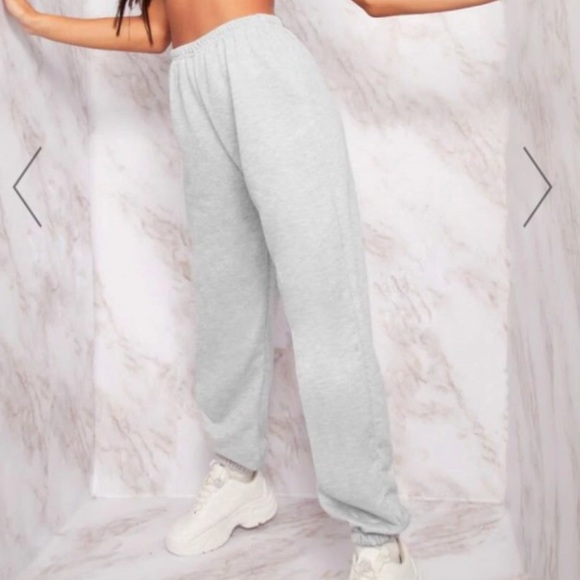 PrettyLittleThing Pants - Basic Cuffed Hem Sweatpants/ Joggers